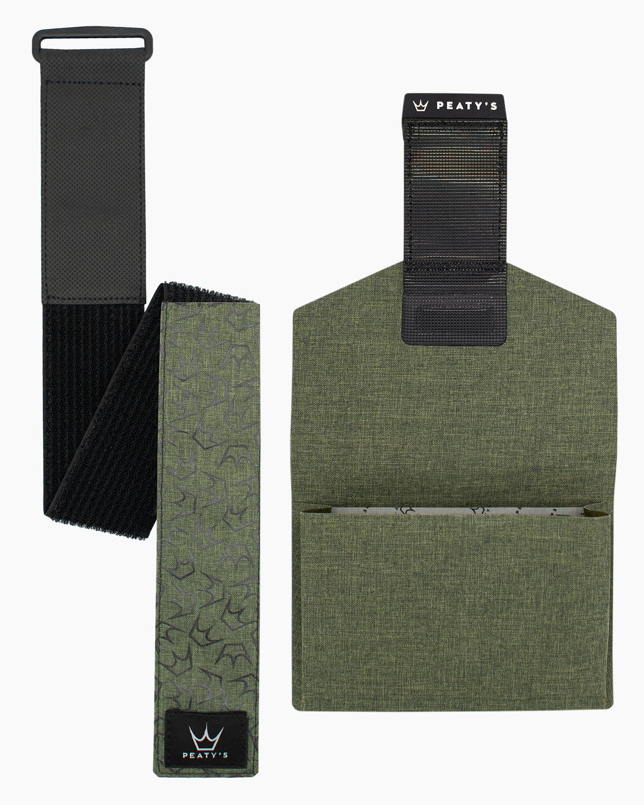 Peatys Holdfast Trail Tool Wrap Moss Green