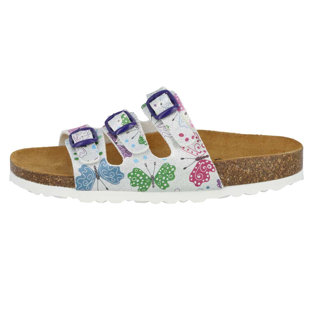 Lico Bioline Butterfly Hausschuhe Kinder silber bunt