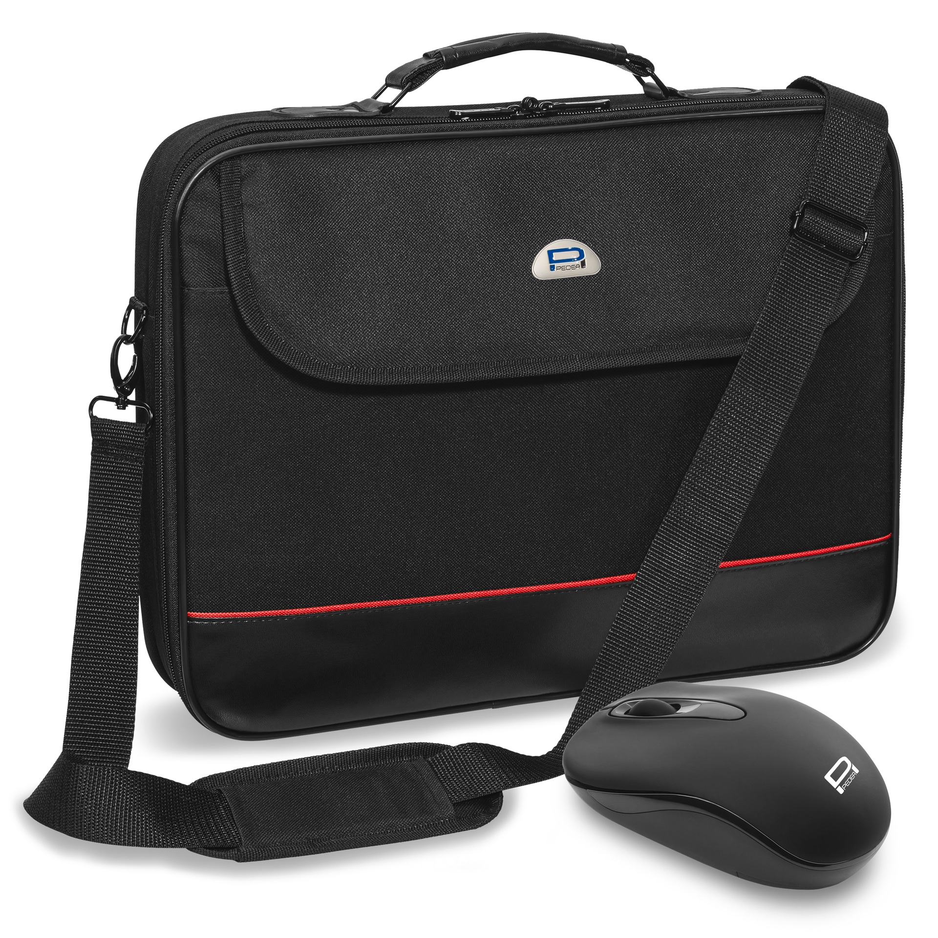 PEDEA Laptoptasche »Notebooktasche TRENDLINE 17,3 (43,9cm) + Maus« Set Umhängetasche mit Schultergurt