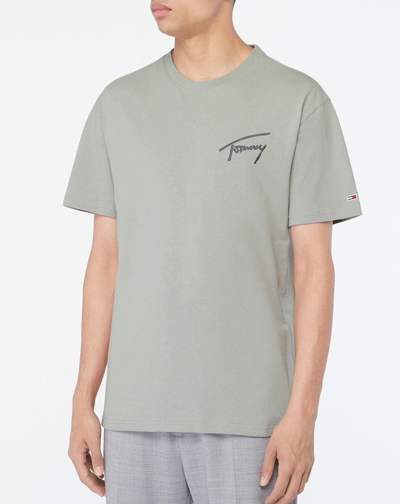 Tommy Jeans T-Shirt Signature vert de gris