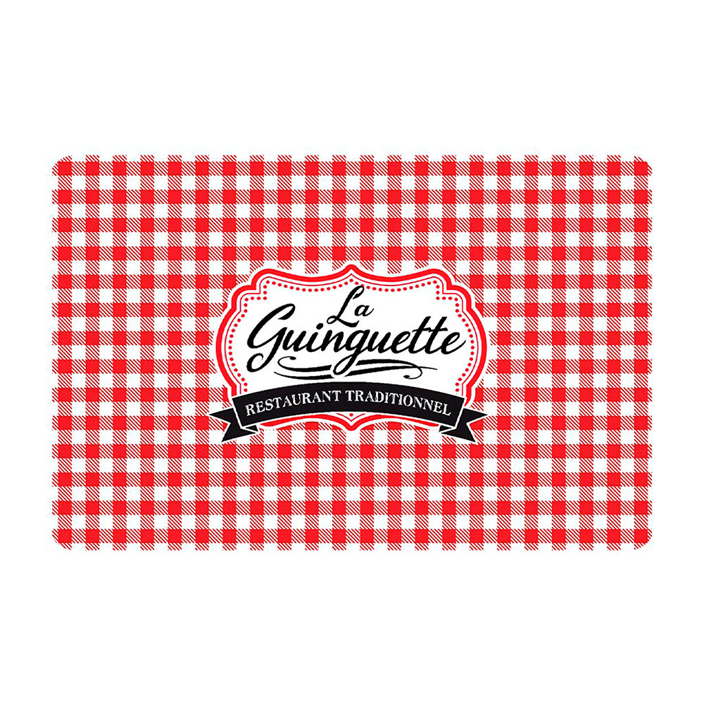 Set de table rectangulaire plastique GUINGUETTE 43x28cm