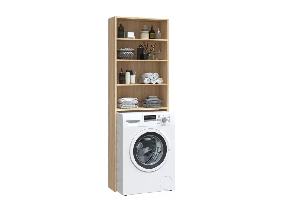 Meuble de machine à laver Chêne sonoma 64x24x190 cm