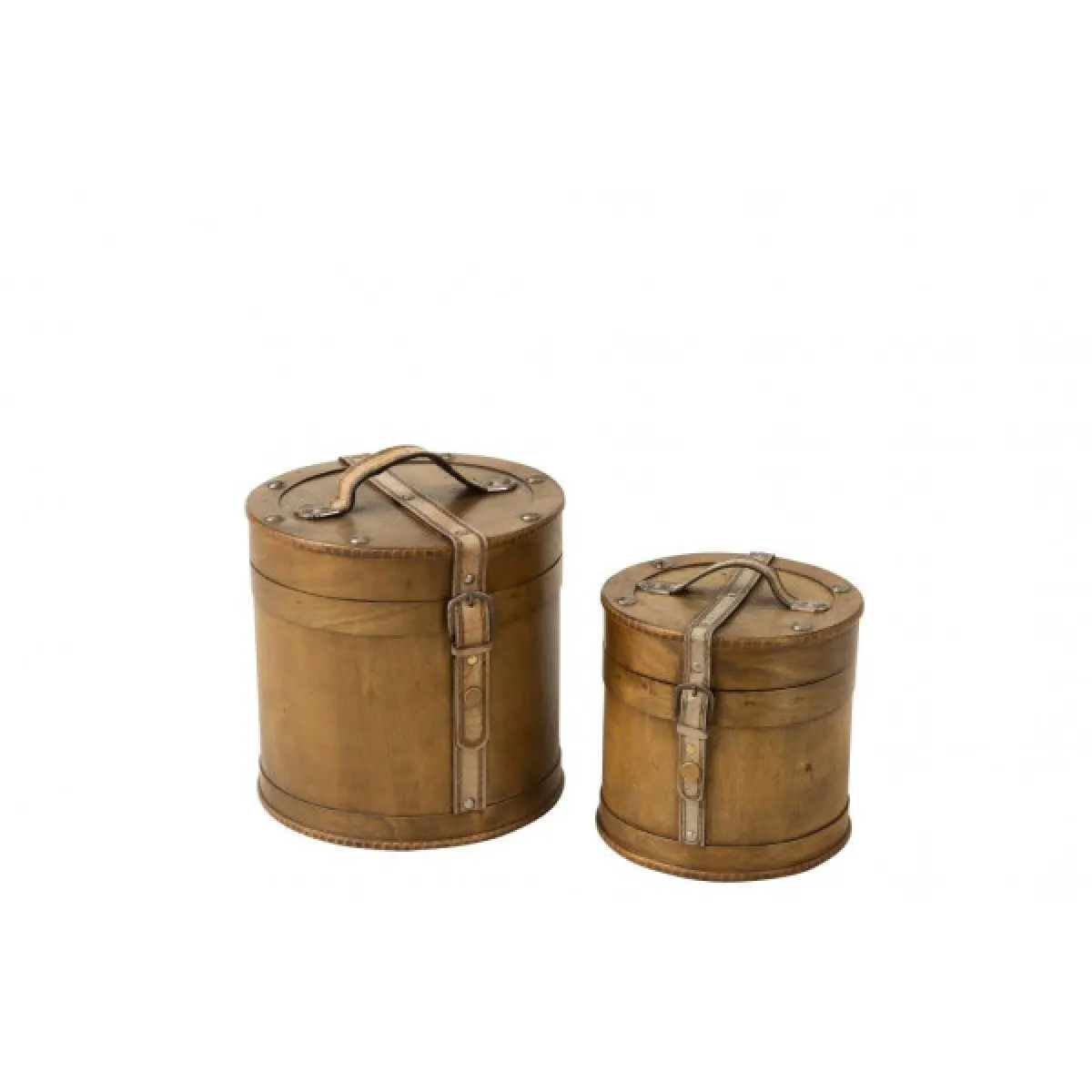 Dansmamaison Coffres Ronds Bois Beige