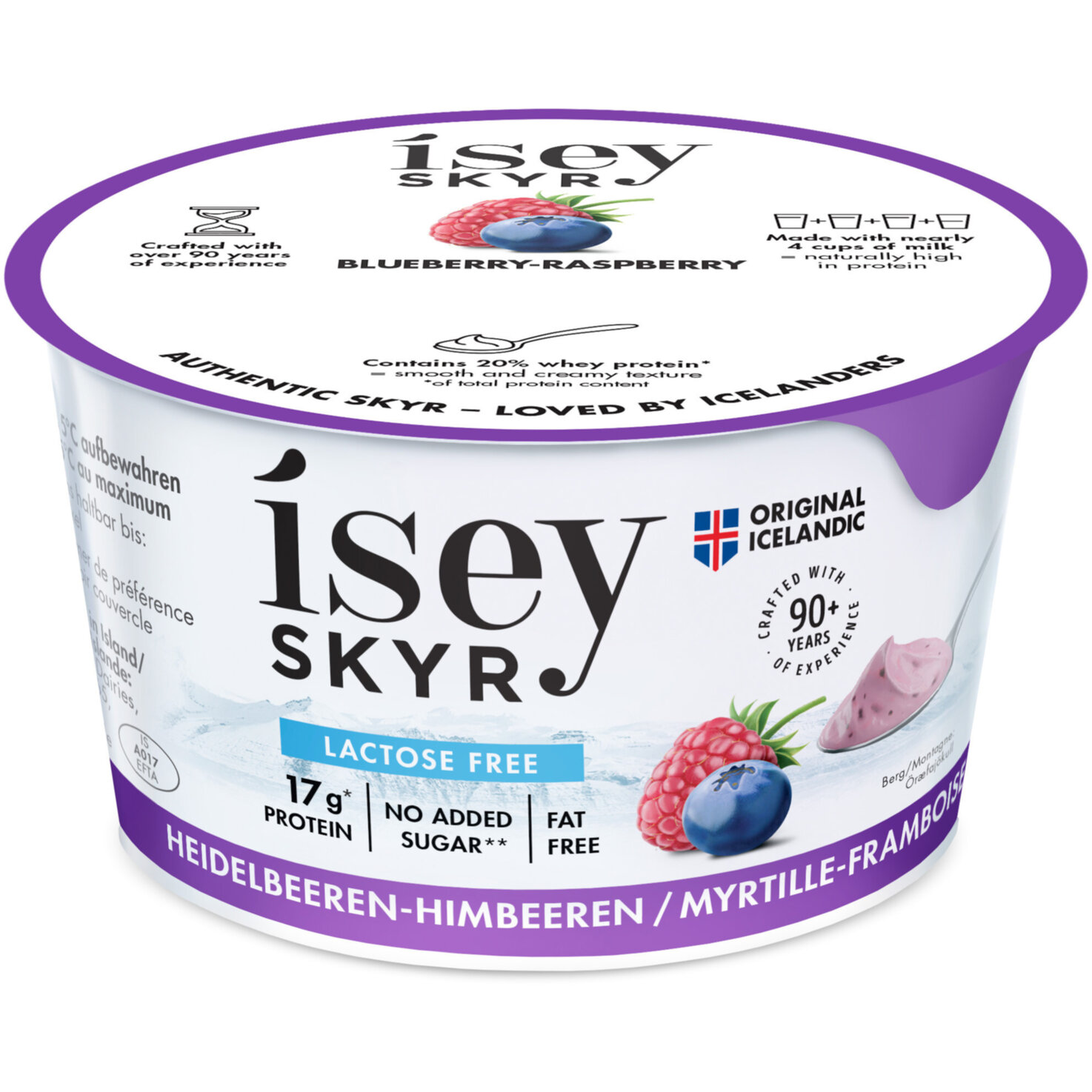 Isey Skyr Heidelbeere & Himbeere laktosefrei