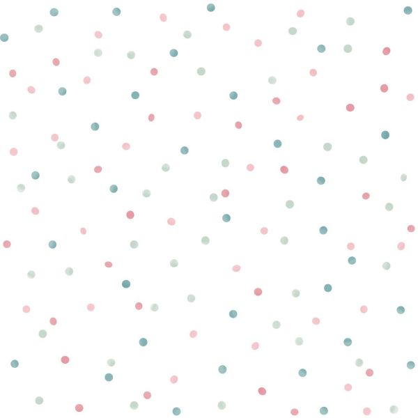 Estahome Stippen Behang - Roze / Groen / Blauw