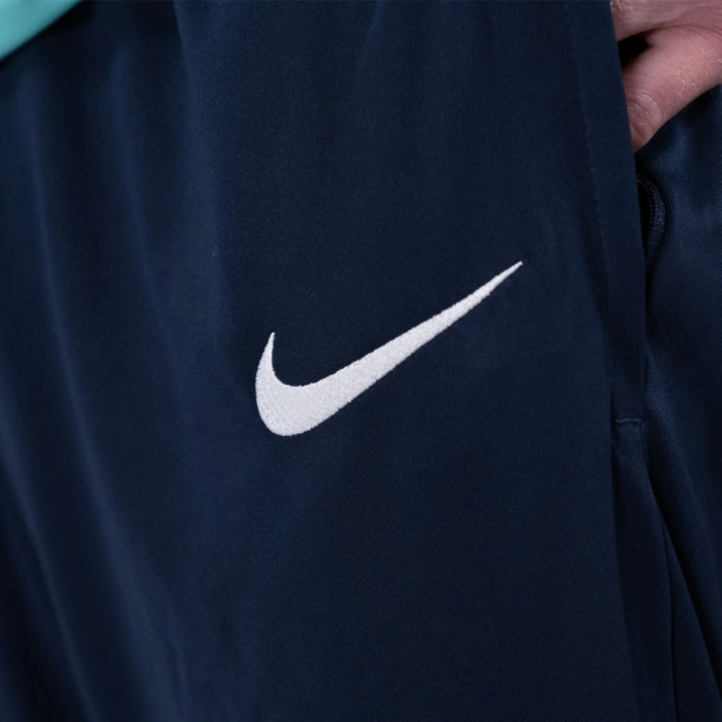 Nike KNVB Trainingspak 1/4-Zip 2024-2026 Donkerblauw Turquoise Zwart