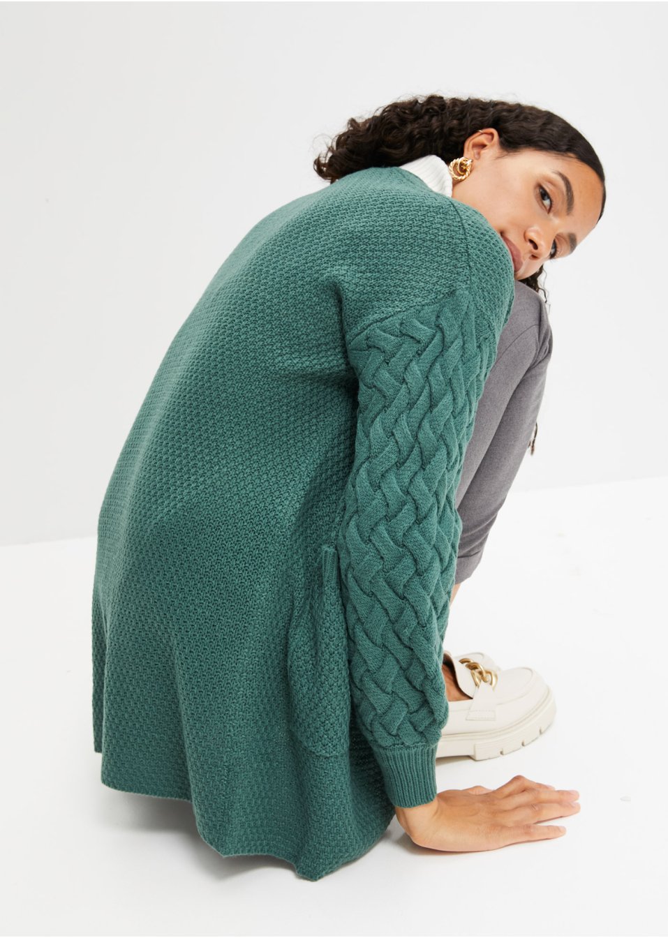 Gilet en maille torsadée