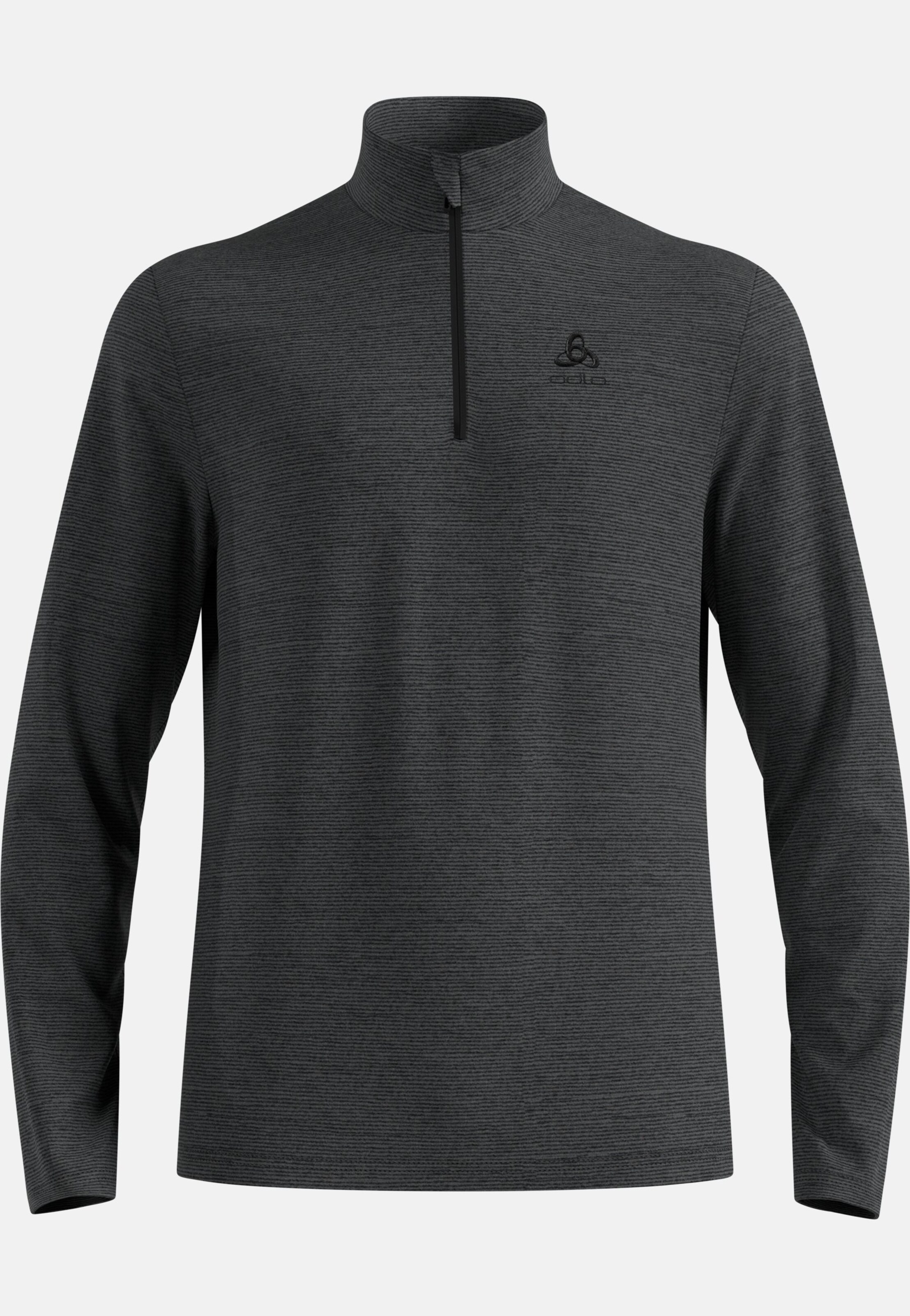 Herren Roy Mid Layer mit Halbreißverschluss in shale grey - black stripes