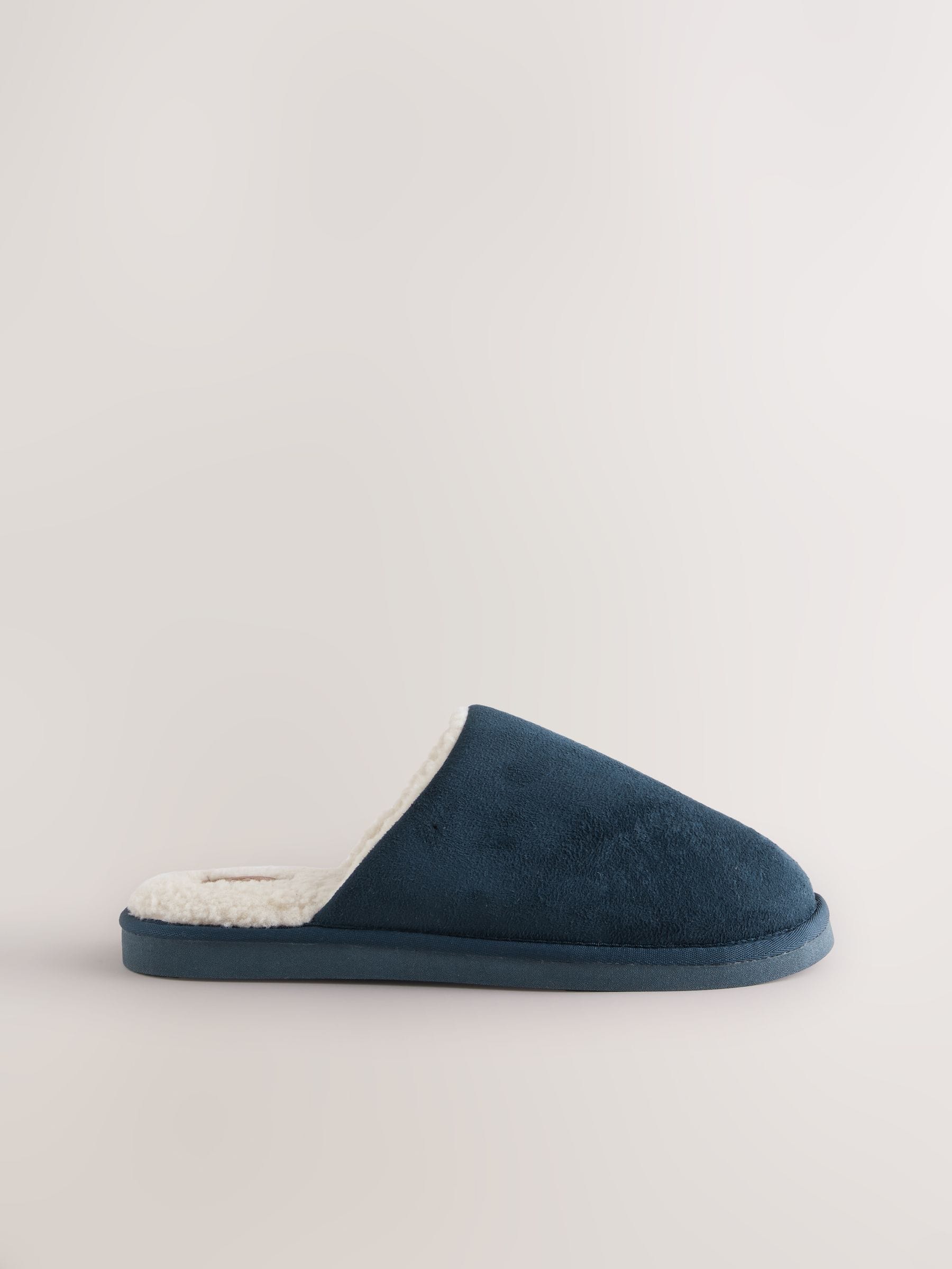 Marineblauw - Microsuede Mule Slippers