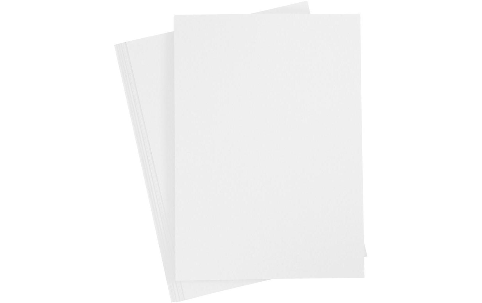 Bastelpapier 70 g, 20 Blatt, WeissEinfarbiges Papier