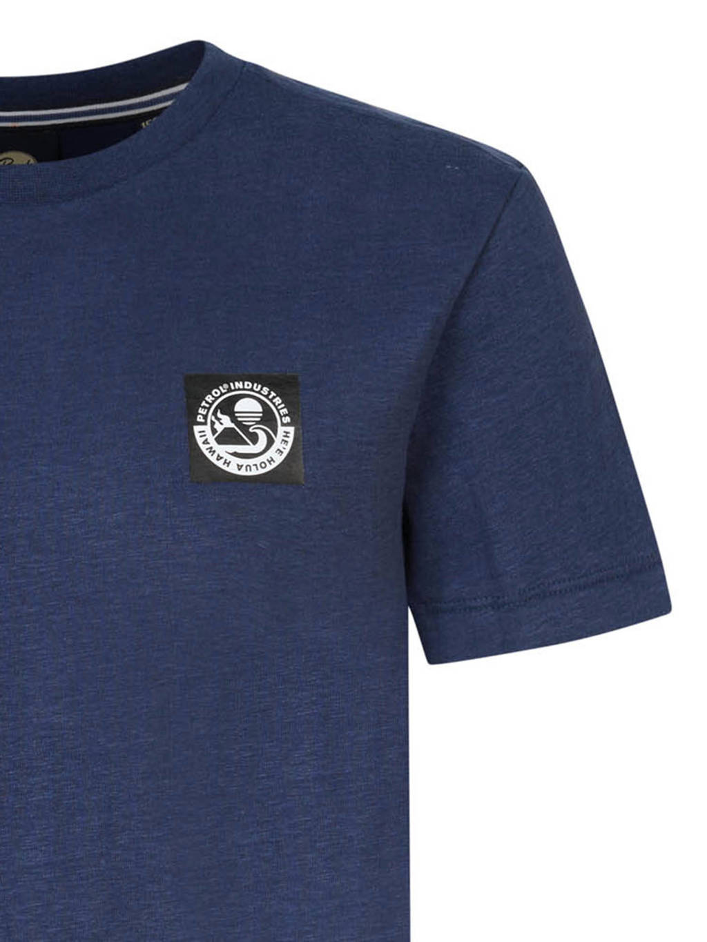 Petrol Industries T-shirt met backprint middenblauw