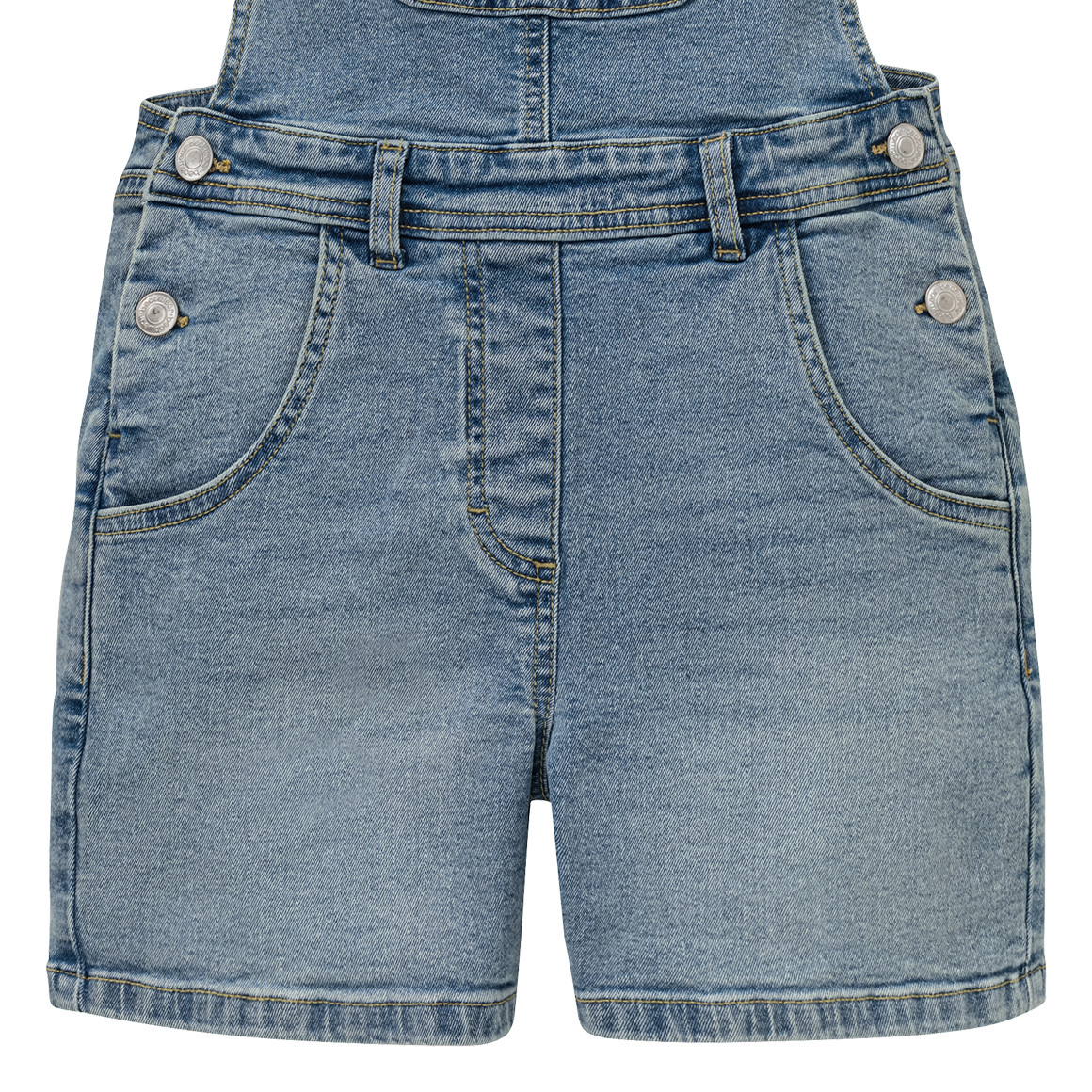 Beatwear Mädchen Latzshorts aus Denim hellblau