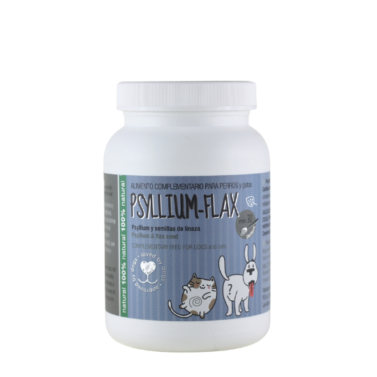 PSYLLIUM FLAX 100 GR Vitaminas para a flora intestinal de cães e gatos