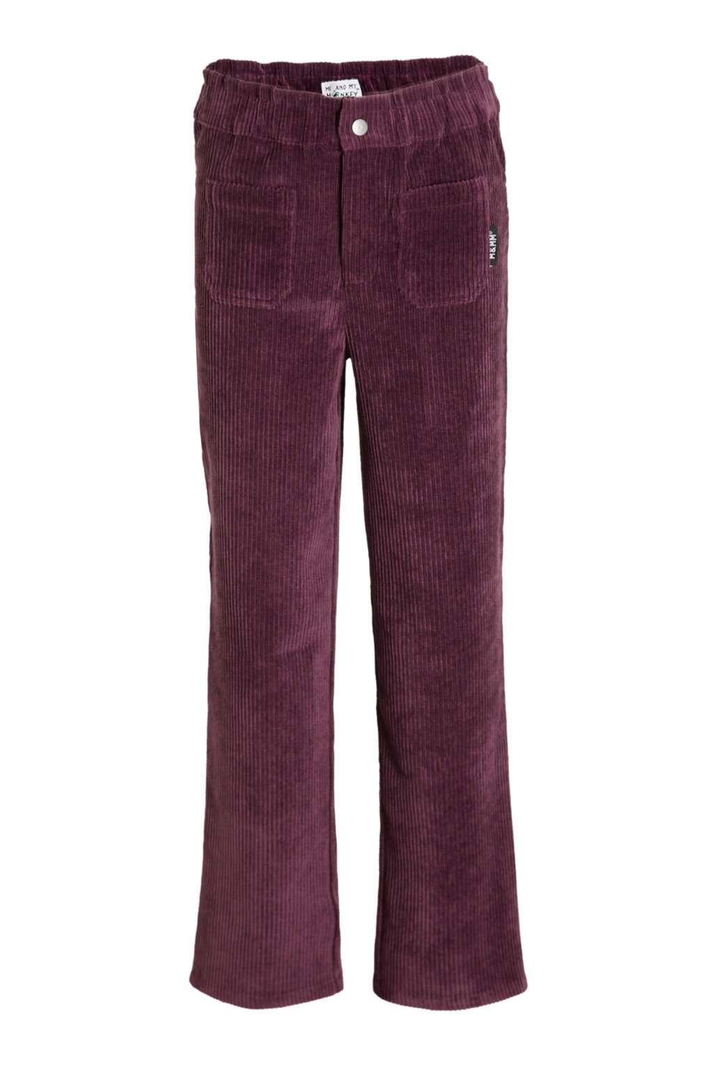 Me & My Monkey wide leg corduroy broek Raven rood