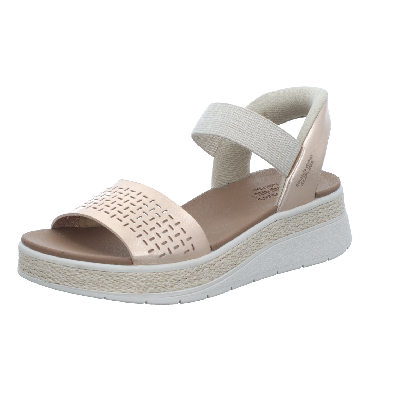 Skechers Damen-Sandalette Slip-Ins Perforated Duraleathe Gold-Rose