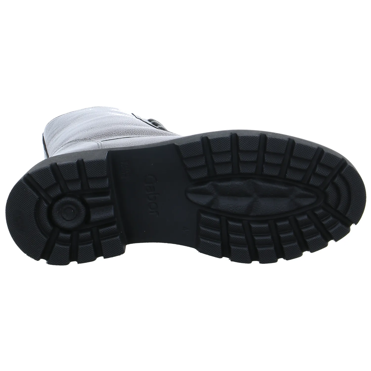 GABOR Boot Altsilber Leder  mit Wechselfussbett