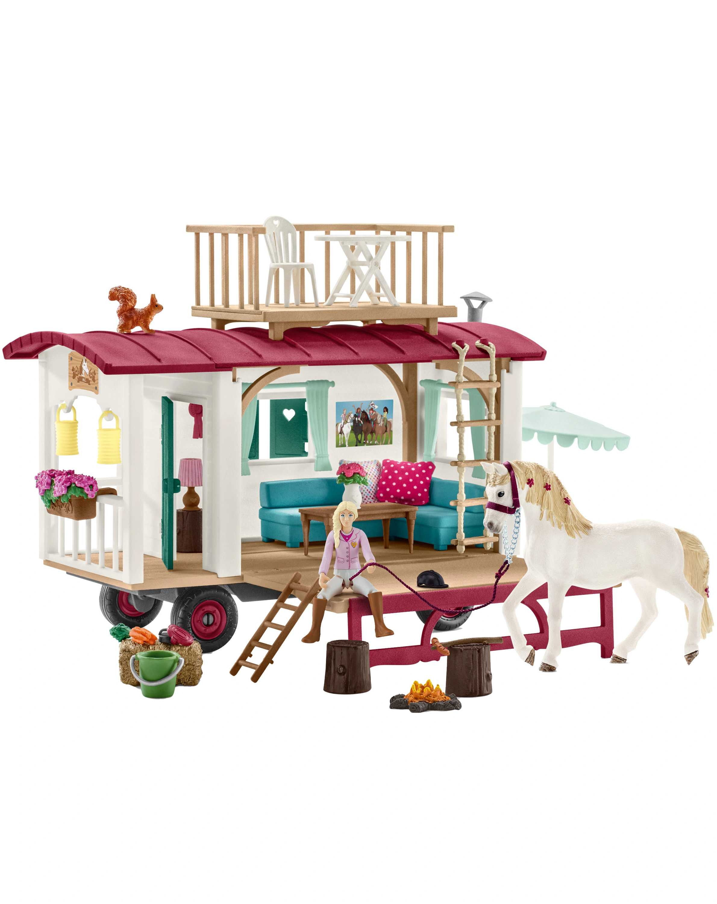 schleich® 42593 Horse Club - Wohnwagen für geheime Club-Treffen
