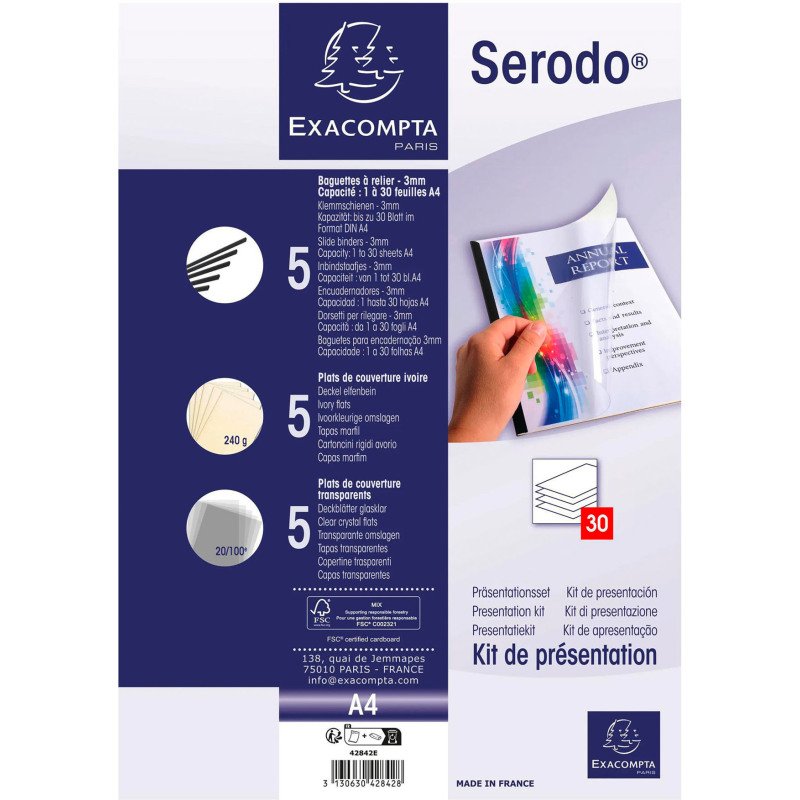Kit de 5 reliures Exacompta Serodo