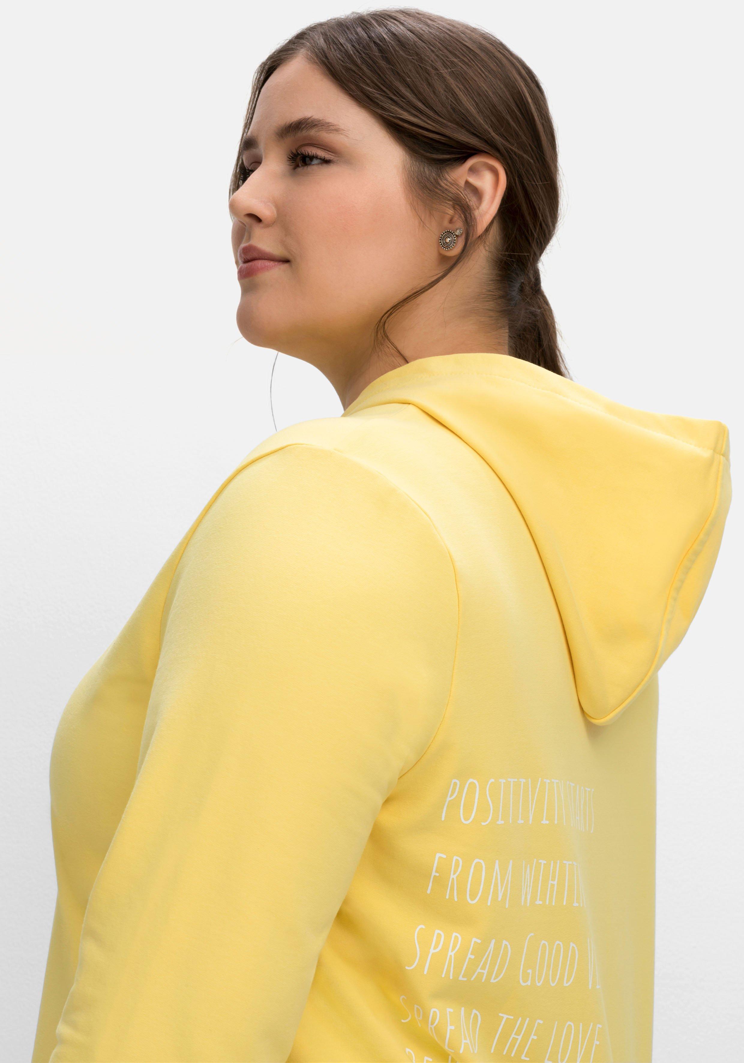 Kapuzensweatshirt mit Statementdruck