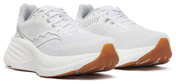 Chaussures Running Saucony Hurricane 24 Blanc/Argent Homme