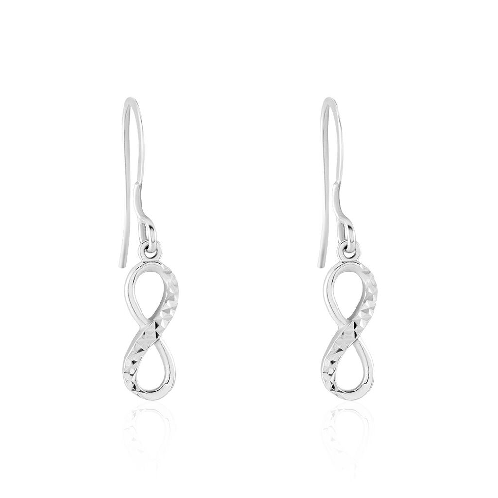 Boucles D'oreilles Pendantes Argent Blanc Teoxane