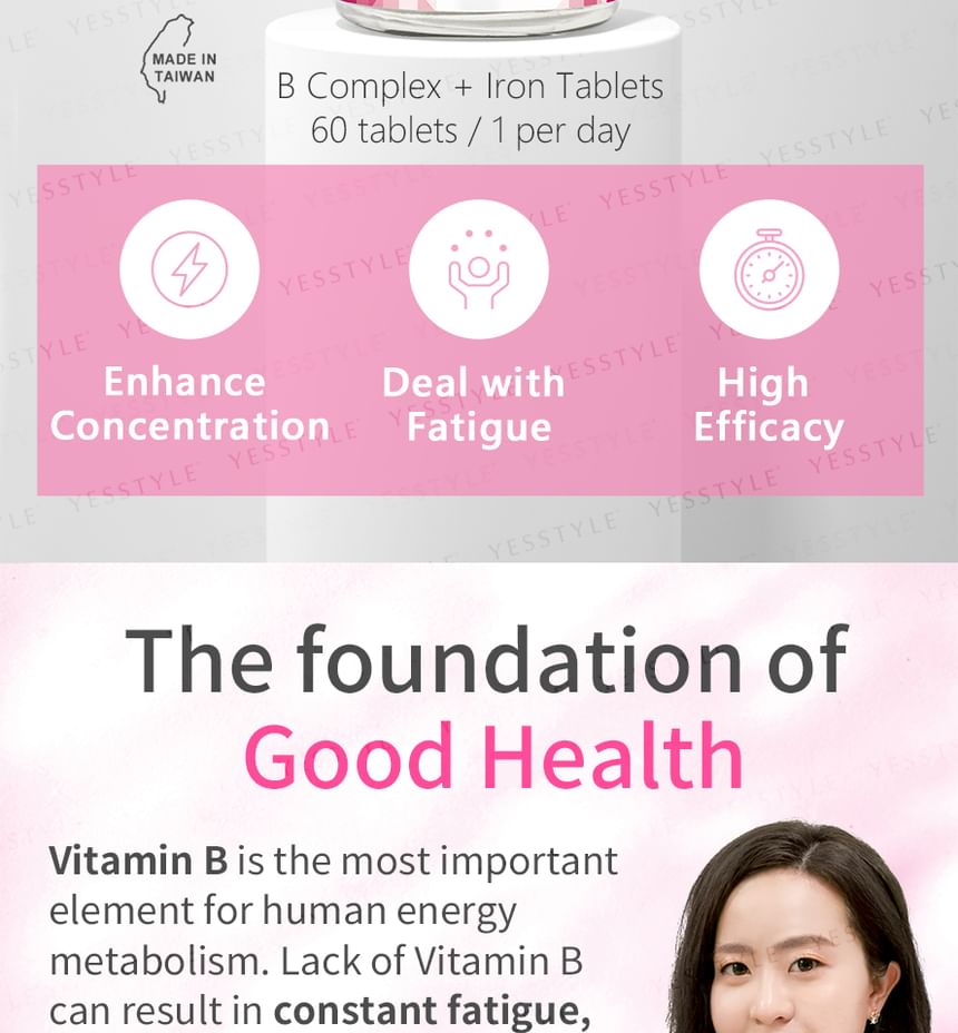 BHK's - Vitamine B-complex + ijzertabletten