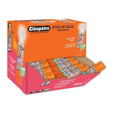 Cléopâtre Cléostick - 96 Bâtons de colle - 8 g - transparent