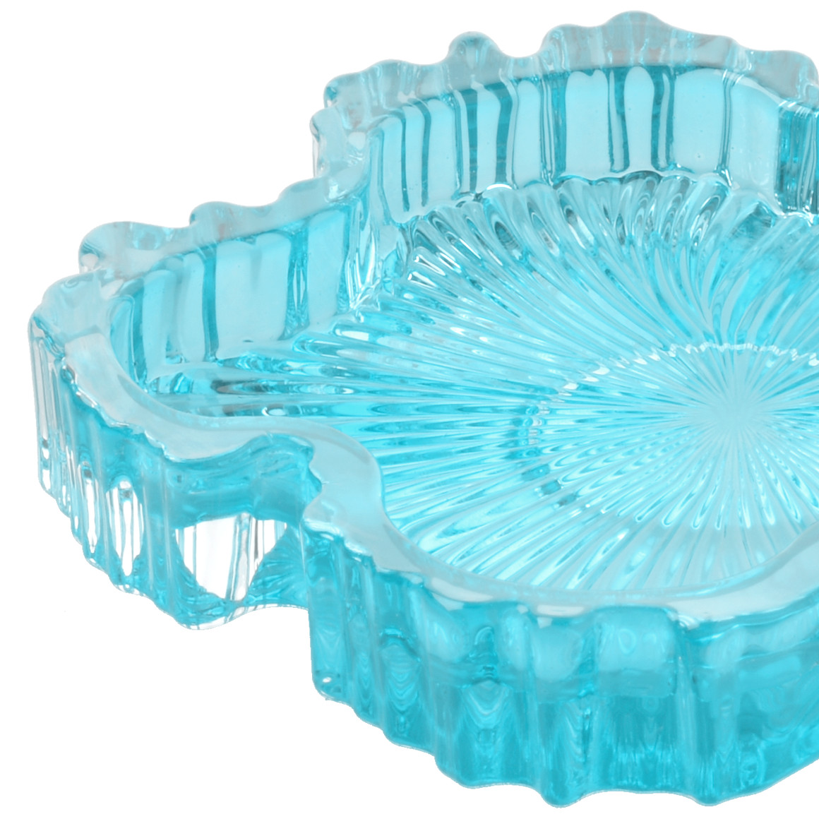 My Home Kerzenhalter in Blumen-Form hellblau