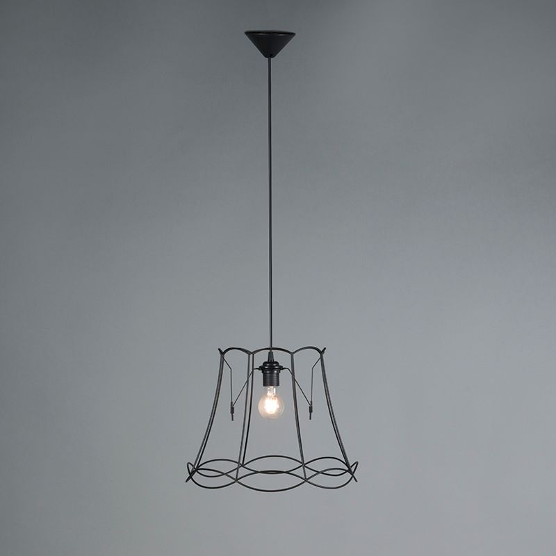 Retro hanglamp zwart 40 cm - Granny Frame
