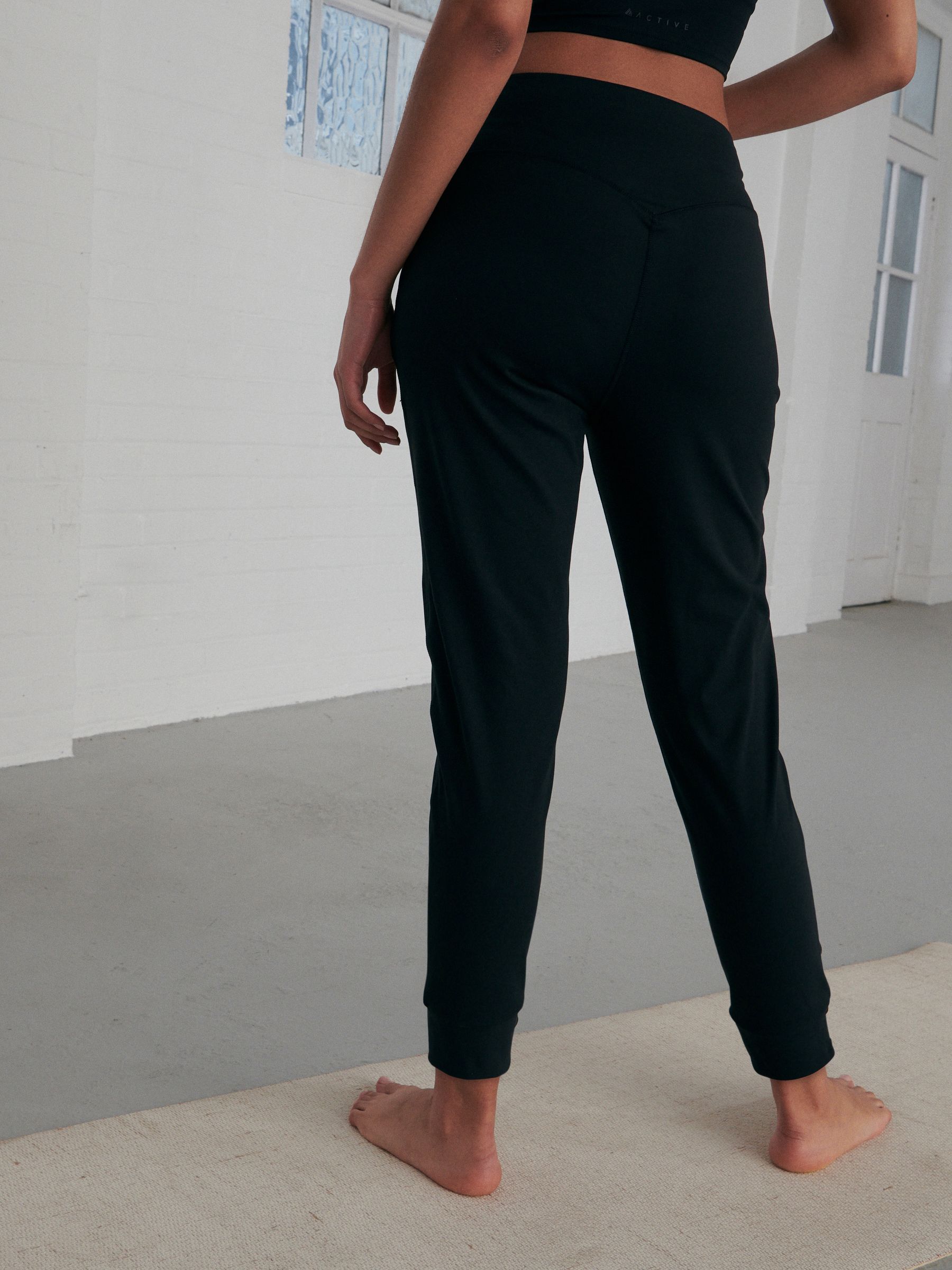 Zwart - Actieve yoga joggingbroek
