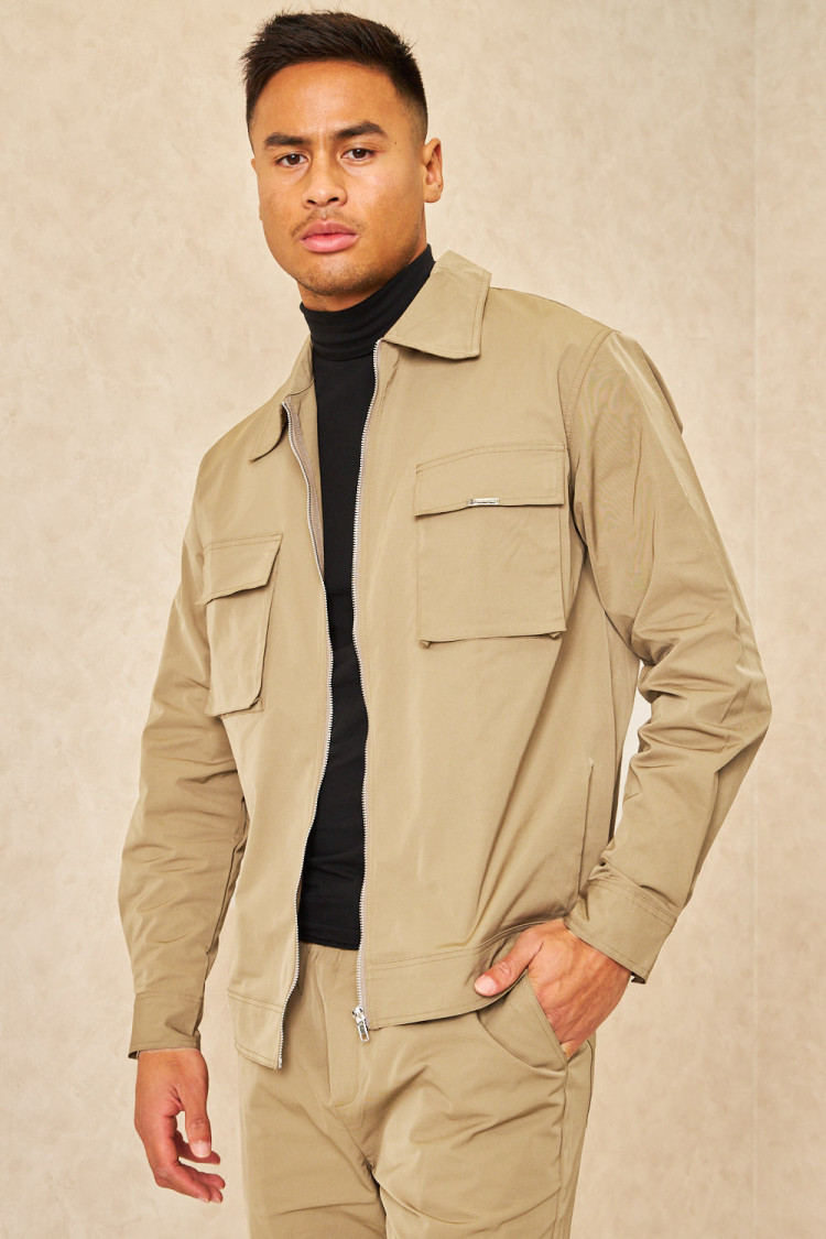Ensemble beige veste + pantalon cargo