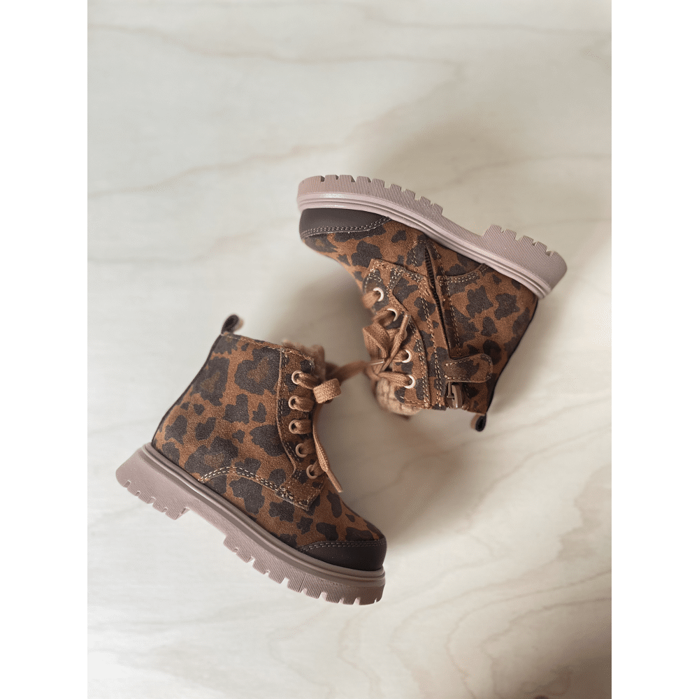 Romagnoli - Bottine Mini - Leopard Glitter Cuoio