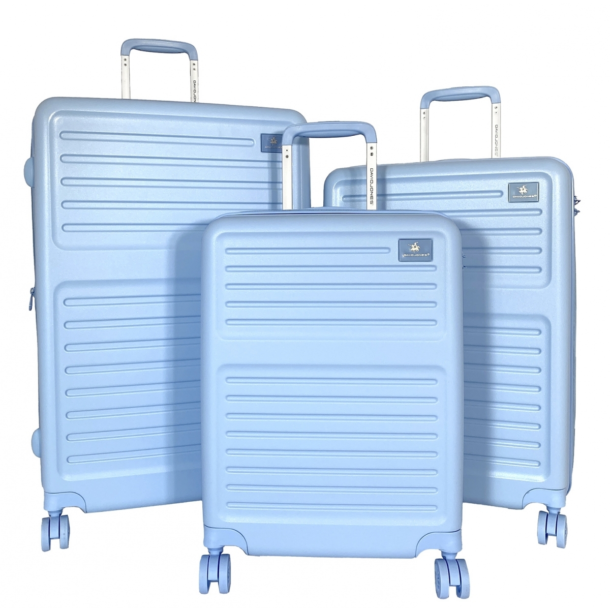 David Jones Lot 3 valises rigides extensibles dont 1 cabine David Jones TSA