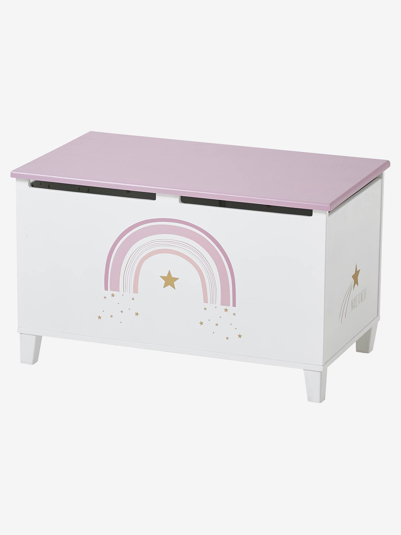 Estojo organizador Make a Wish, branco médio, liso com detalhes decorativos.