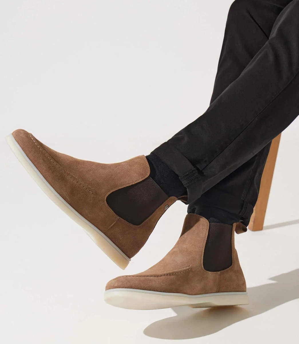 Bottine élastique suede taupe OMAHA