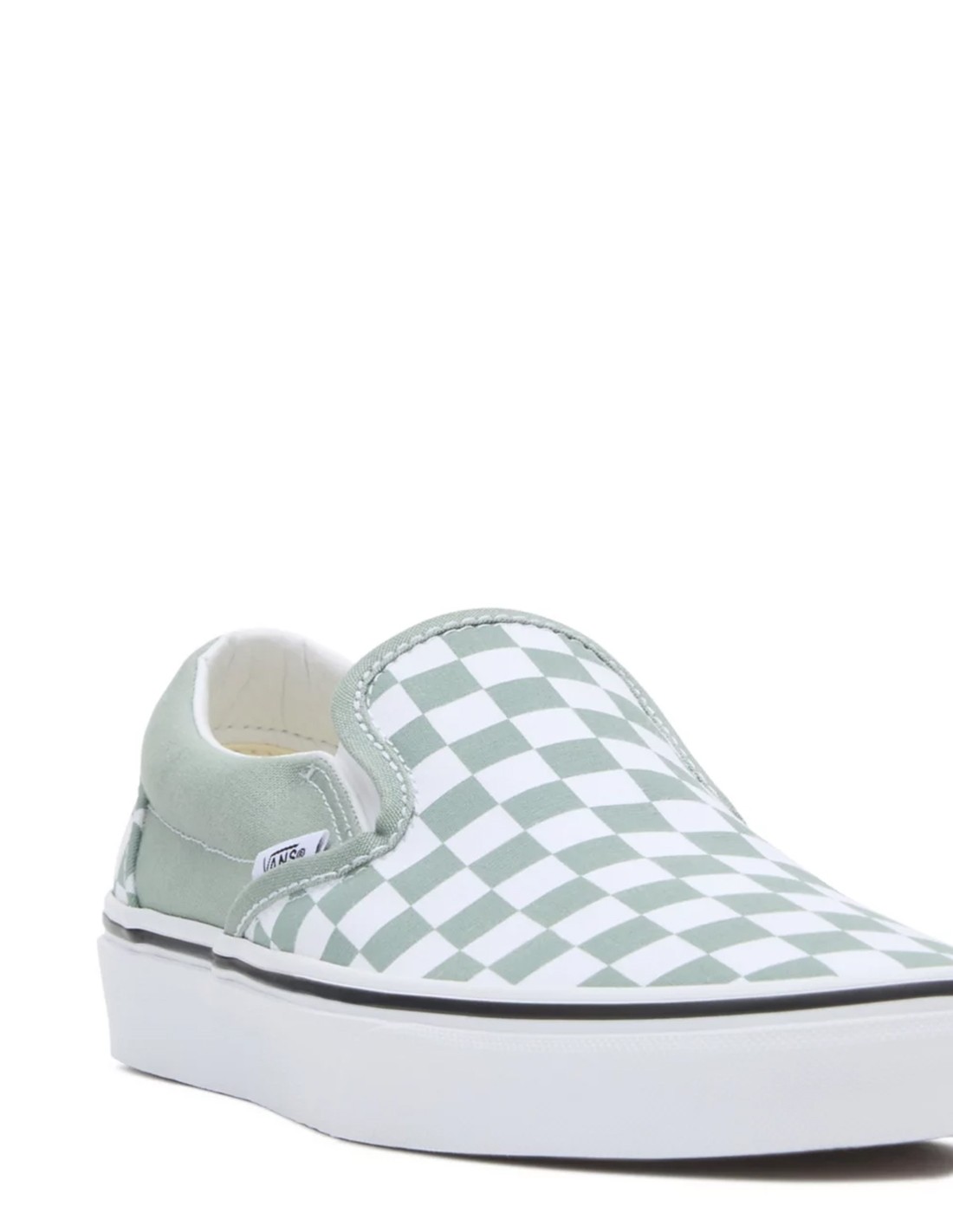 vans Sneakers Femme UA Classic Slip-on Blanc/Menthe