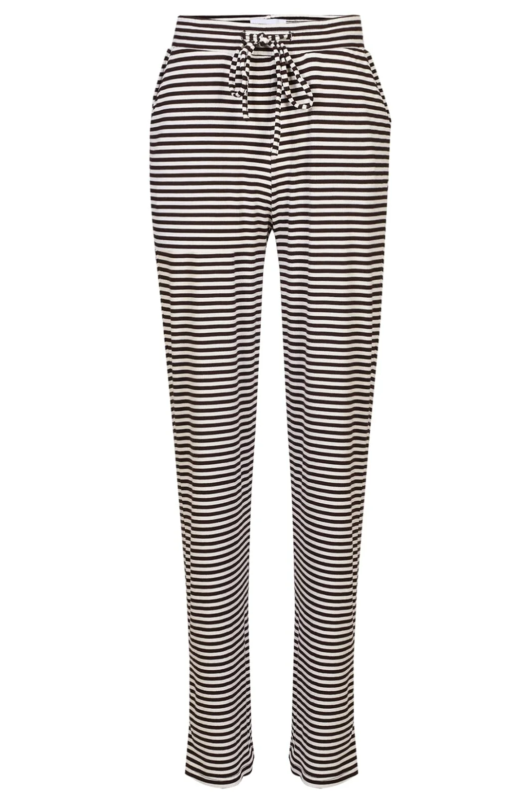 Liberte Natalia-Straight-Pants d brown creme small stripe