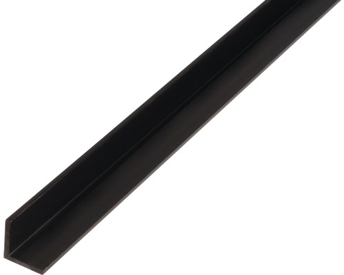 PVC hoekprofiel, zwart, 25x25x1,8 mm, 2,6 m