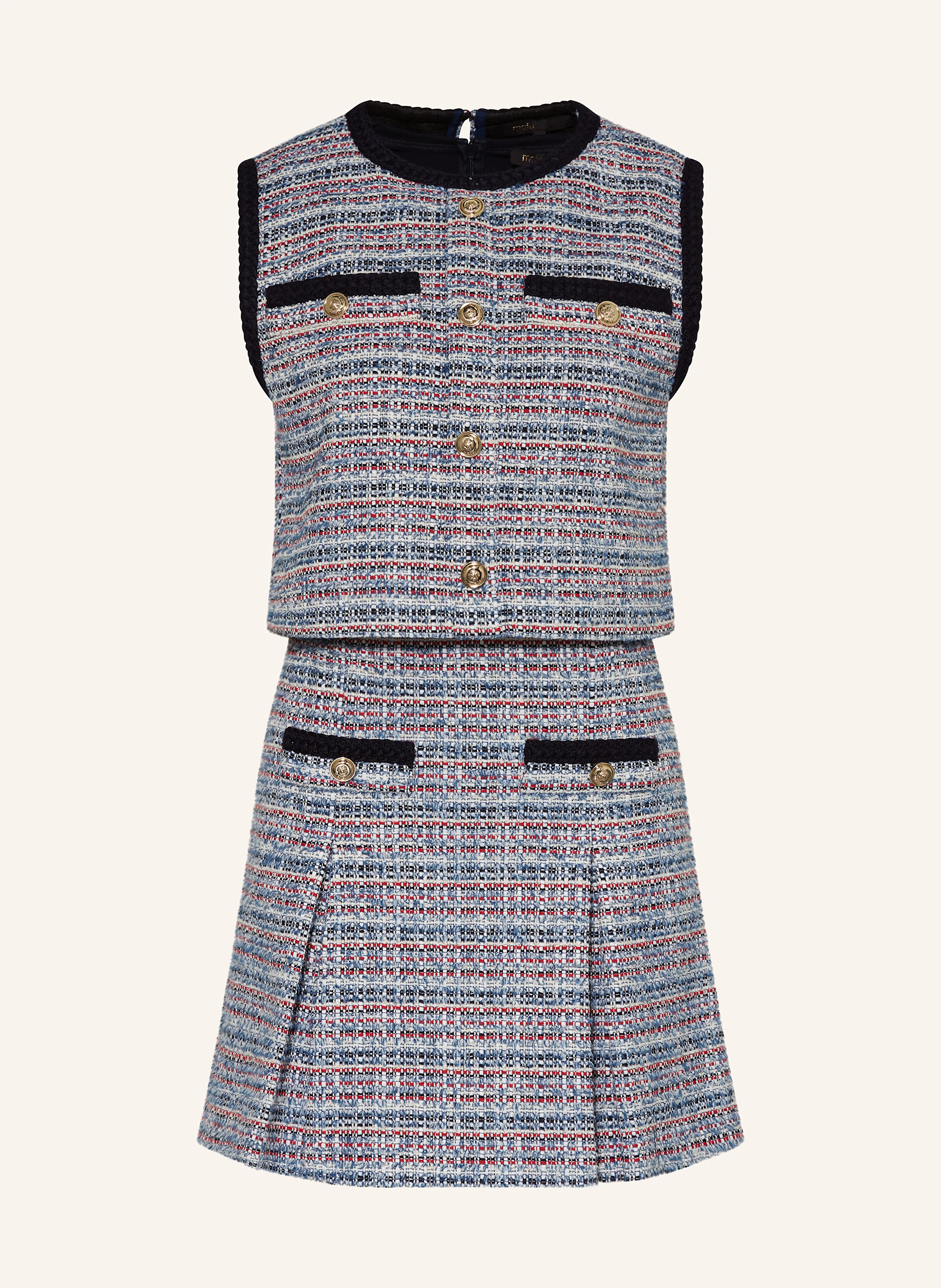 maje 2-in-1-Kleid aus Tweed mit Glitzergarn