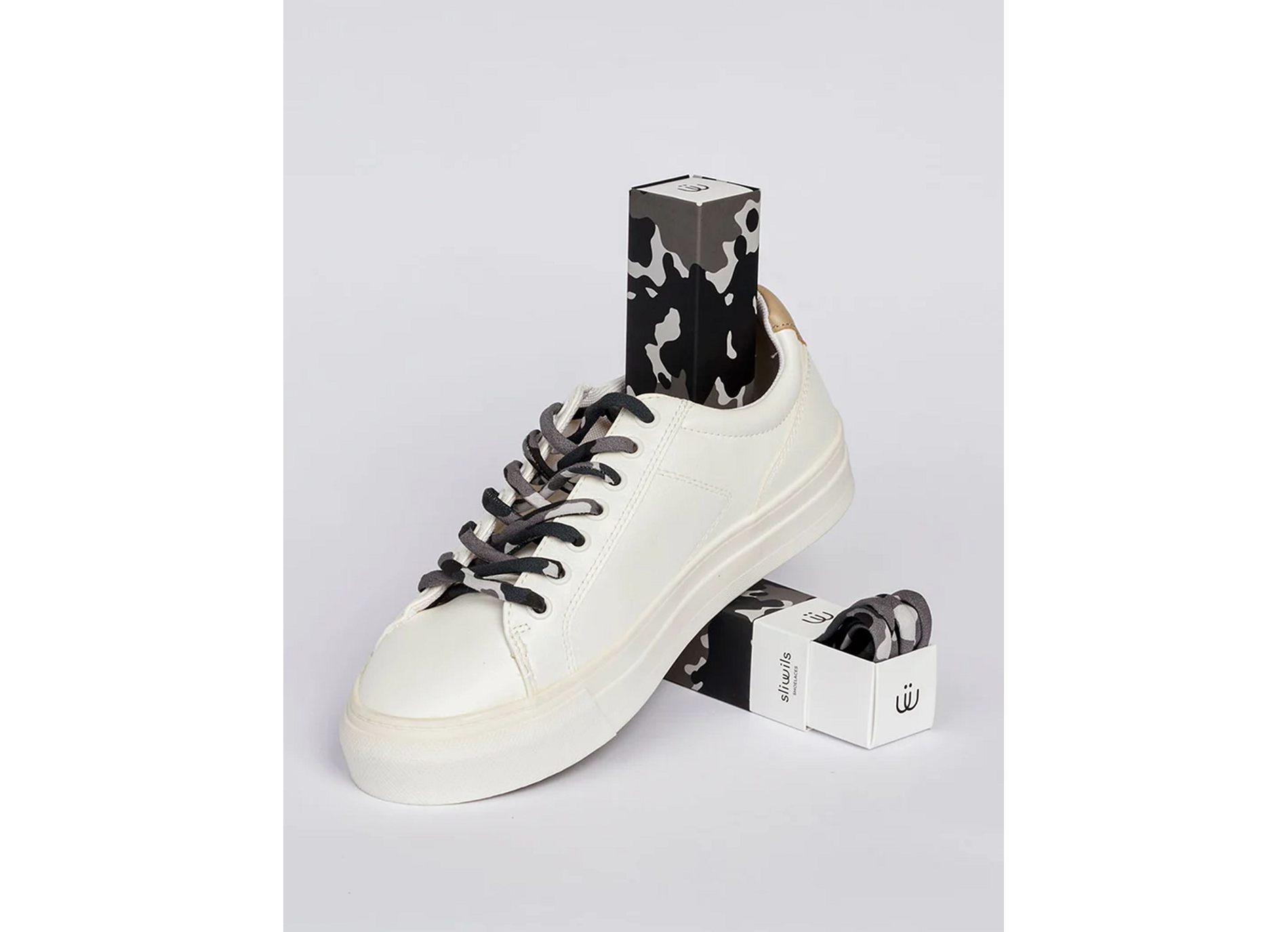 Lacets savage noir gris