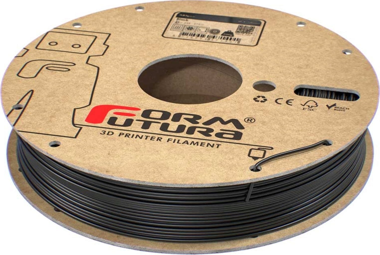 FormFutura  ABSpro Black, 1,75 mm / 500 g    Hochfestes PC-ABS-Filament mit hohem Glanz