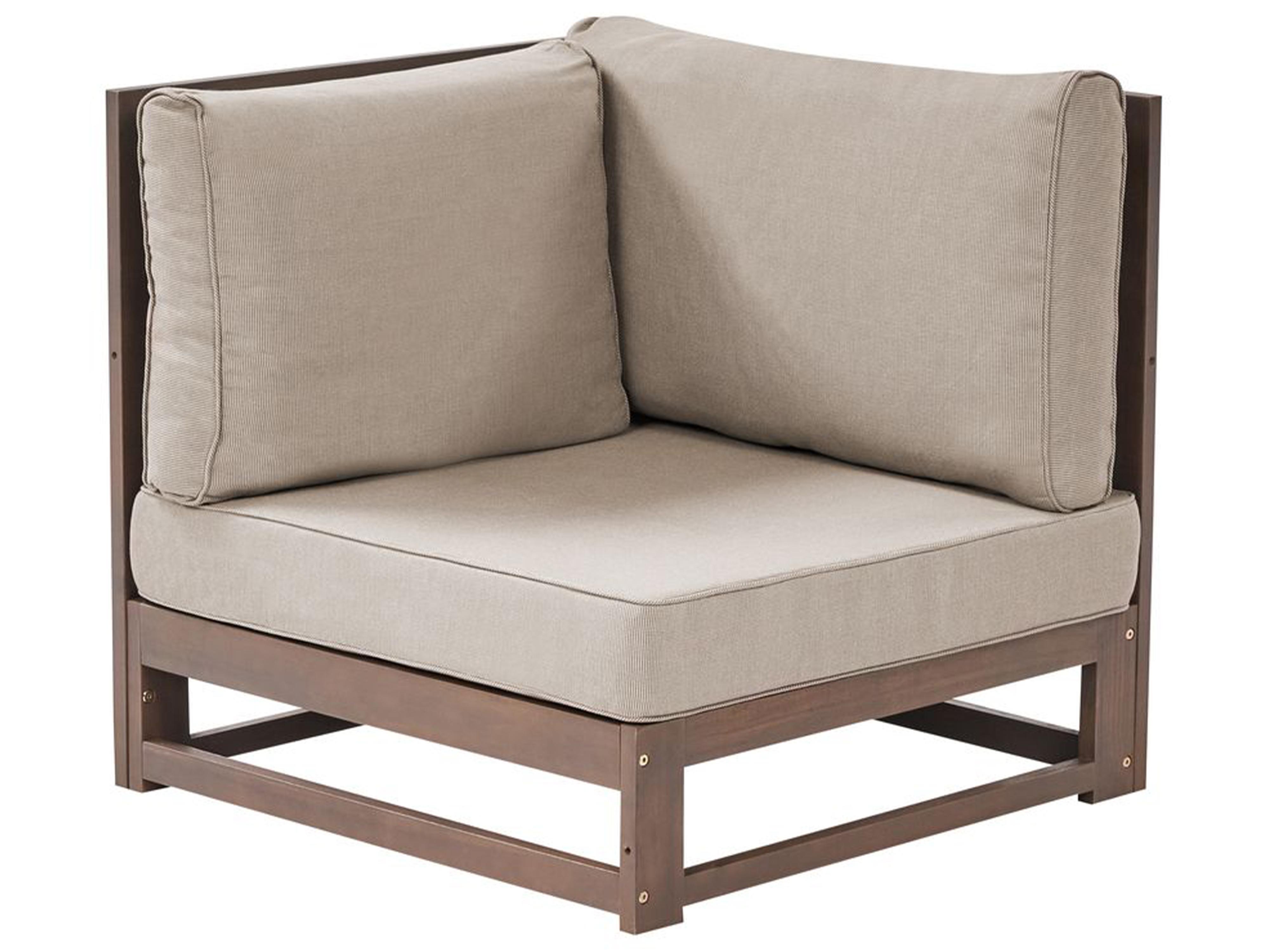 Tuin hoekloungeset met tafel 5-zits TIMOR modulair Gecertificeerd acaciahout Donkerbruin