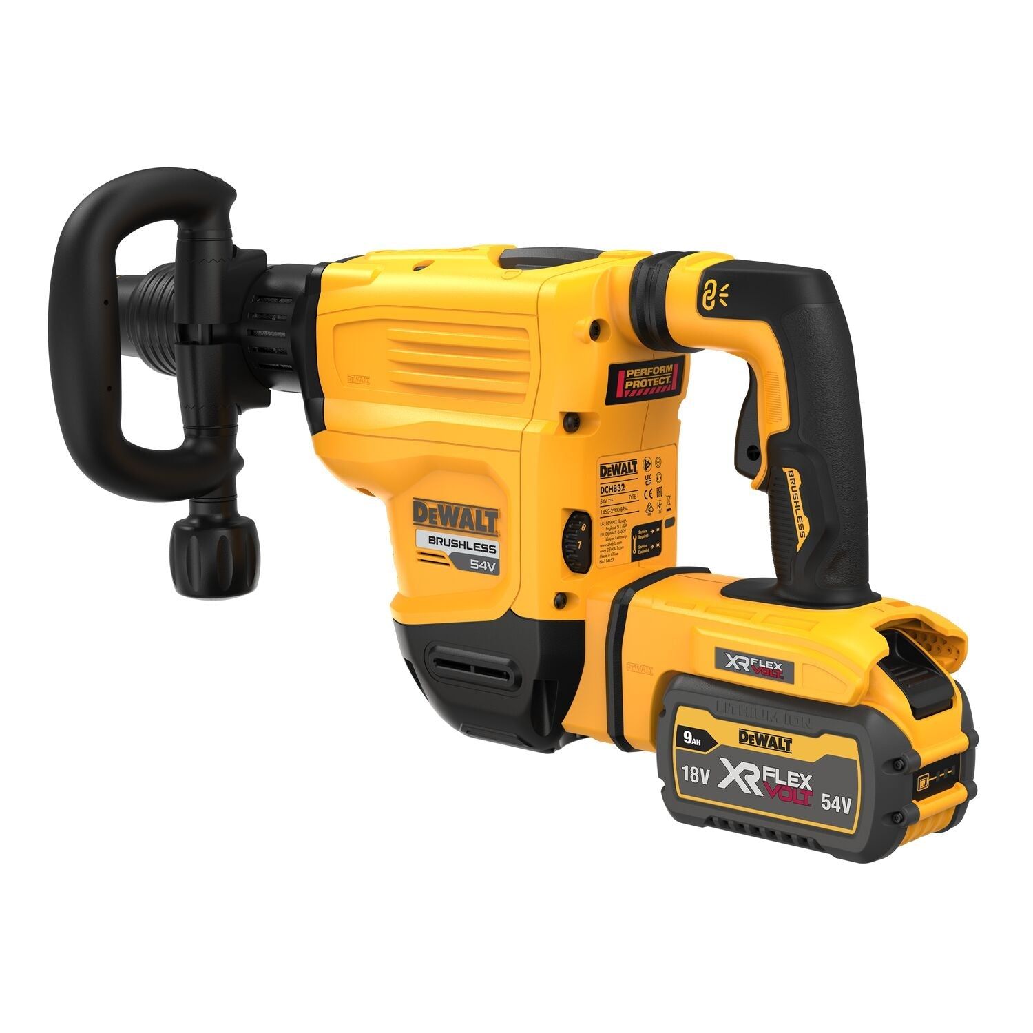 DeWALT DCH832X2-QW 6kg SDS-Max Accu Breekhamer 54V XR FlexVolt 9.0Ah in koffer