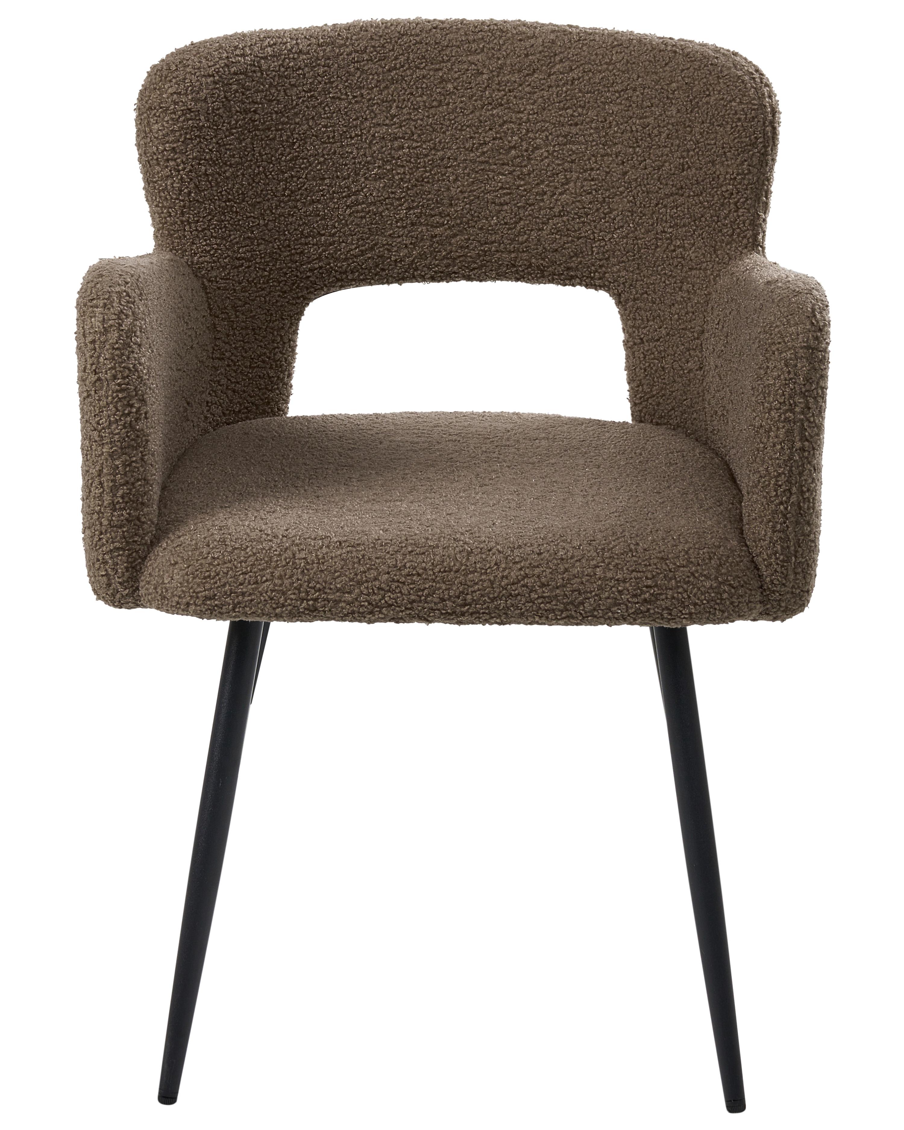 Set van 2 eetkamerstoelen SANILAC Bouclé Bruin