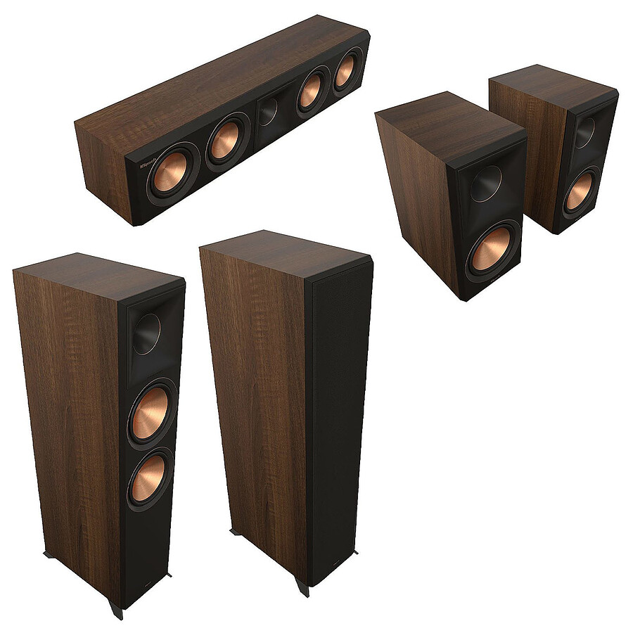 Yamaha RX-A4A Noir + Klipsch Pack HCM RP-8000F II Noyer