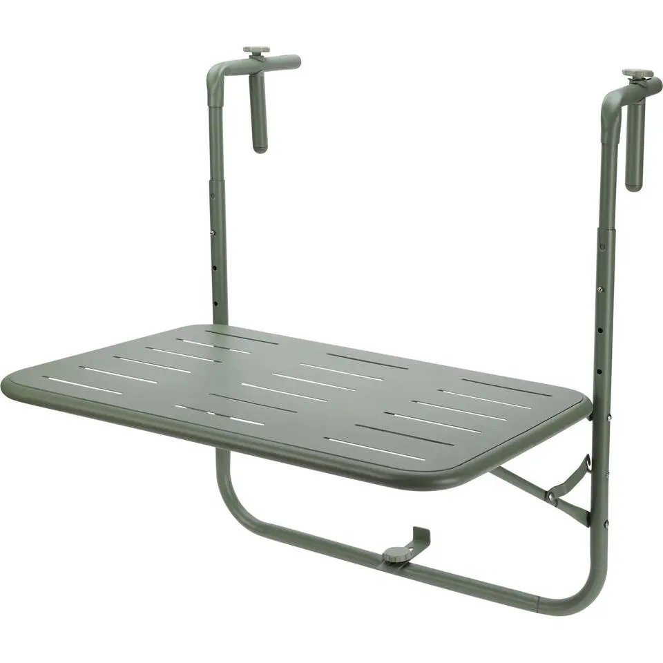 Pro Garden Balkon tafel - metaal - groen - 60 x 43 cm