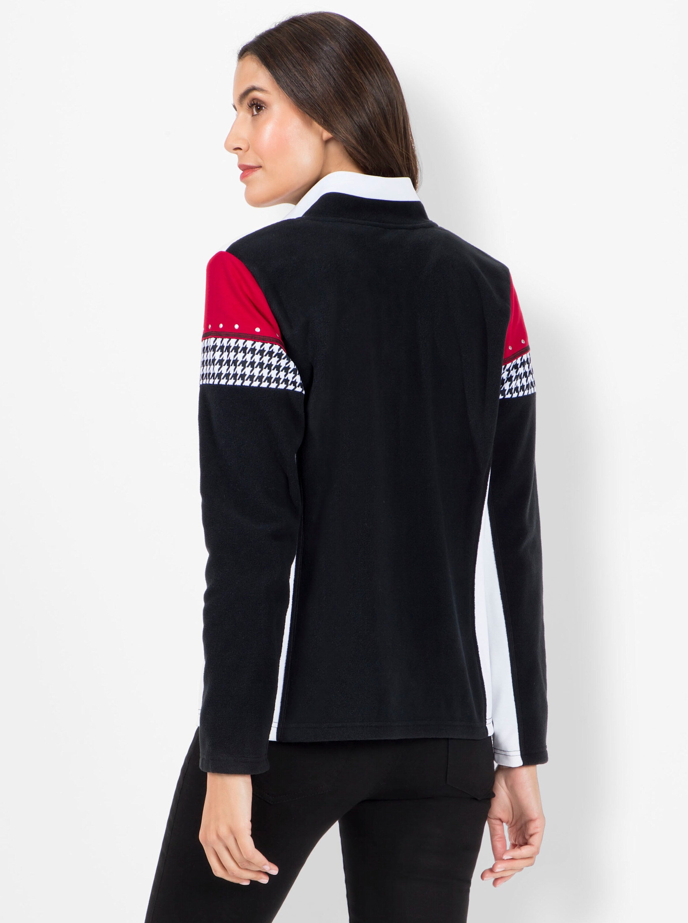 Fleecejacke in schwarz