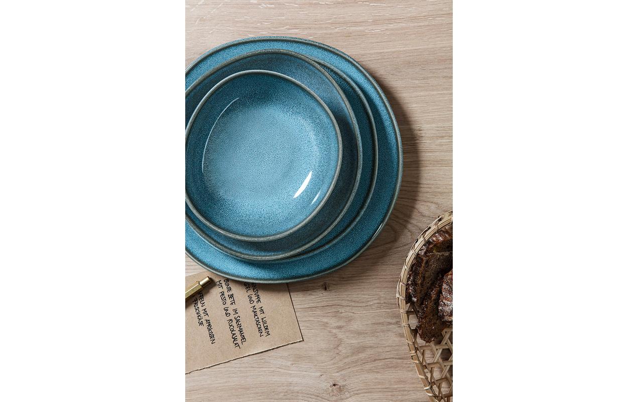 Frühstücks- & Dessertteller Lave 6 Stück, Blau<br>Kleiner vielseitiger Teller im angesagten Pottery-Stil