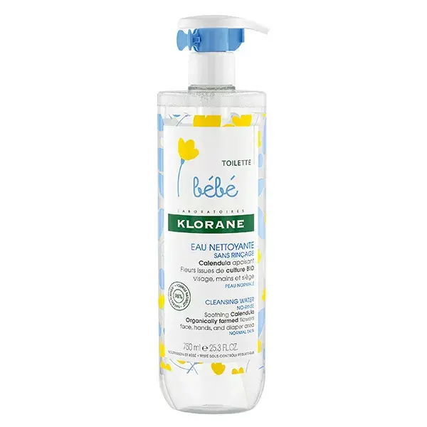 Klorane Bébé Calendula Eau Nettoyante Sans Rinçage 750ml