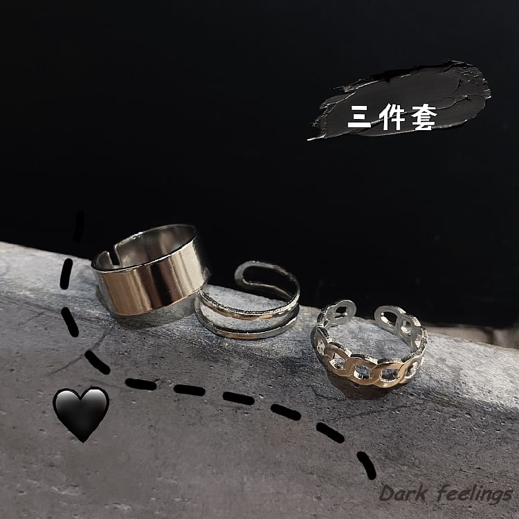 Porstina - Set van 3: Open Ring